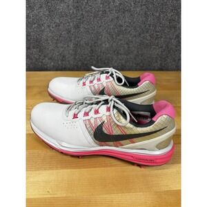 Nike Lunar Control Women's Golf Shoes Pink Gray White Size 7 Spiked